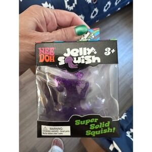 NeeDoh Viral Purple Jelly Squish Super Solid Squish Sensory Toy Octopus